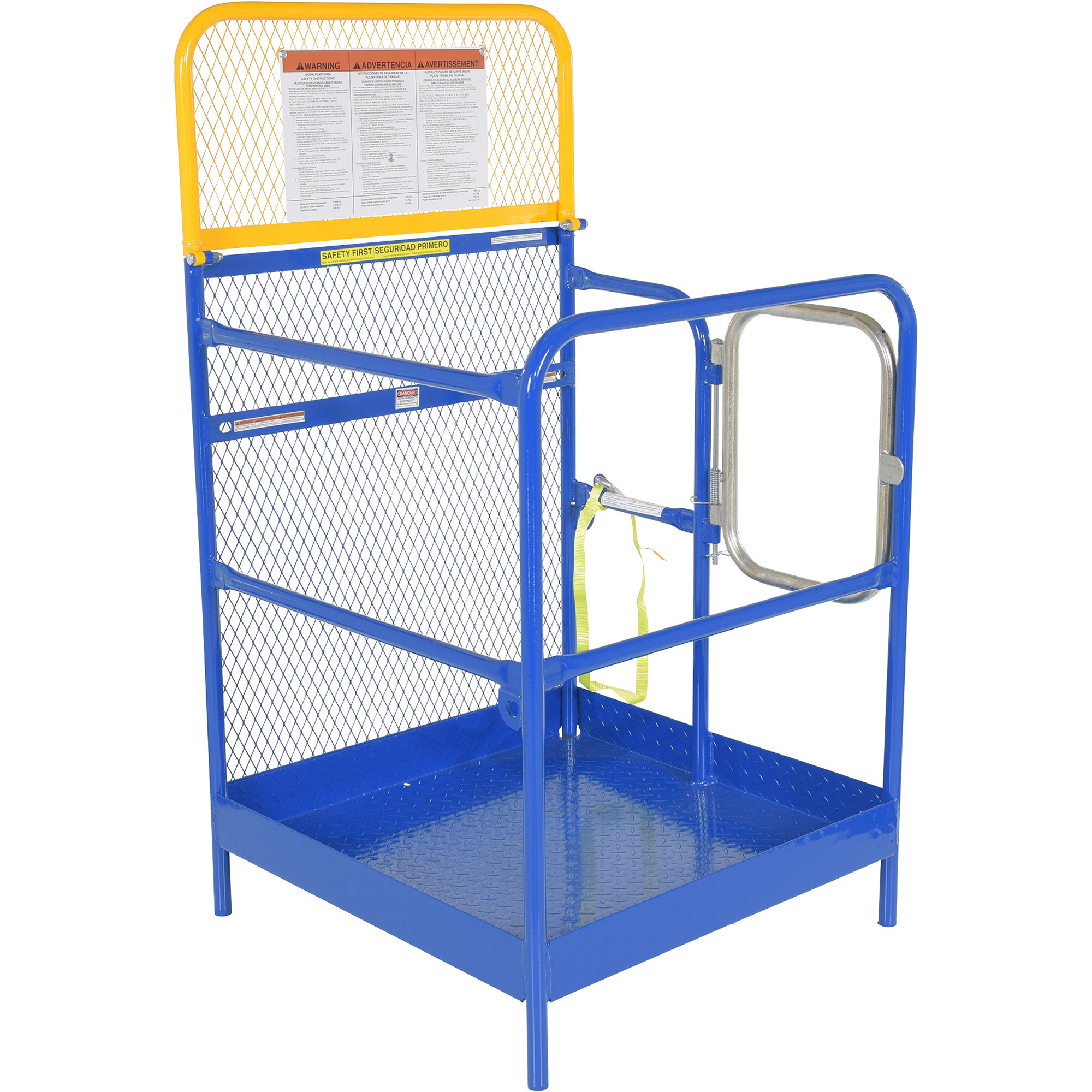 Vestil Single-Door Truck Work Platform - 36in. x 36in. x 65 5/8in., 1000-Lb. Capacity, Non-Slip Floor, Model# WP-3636